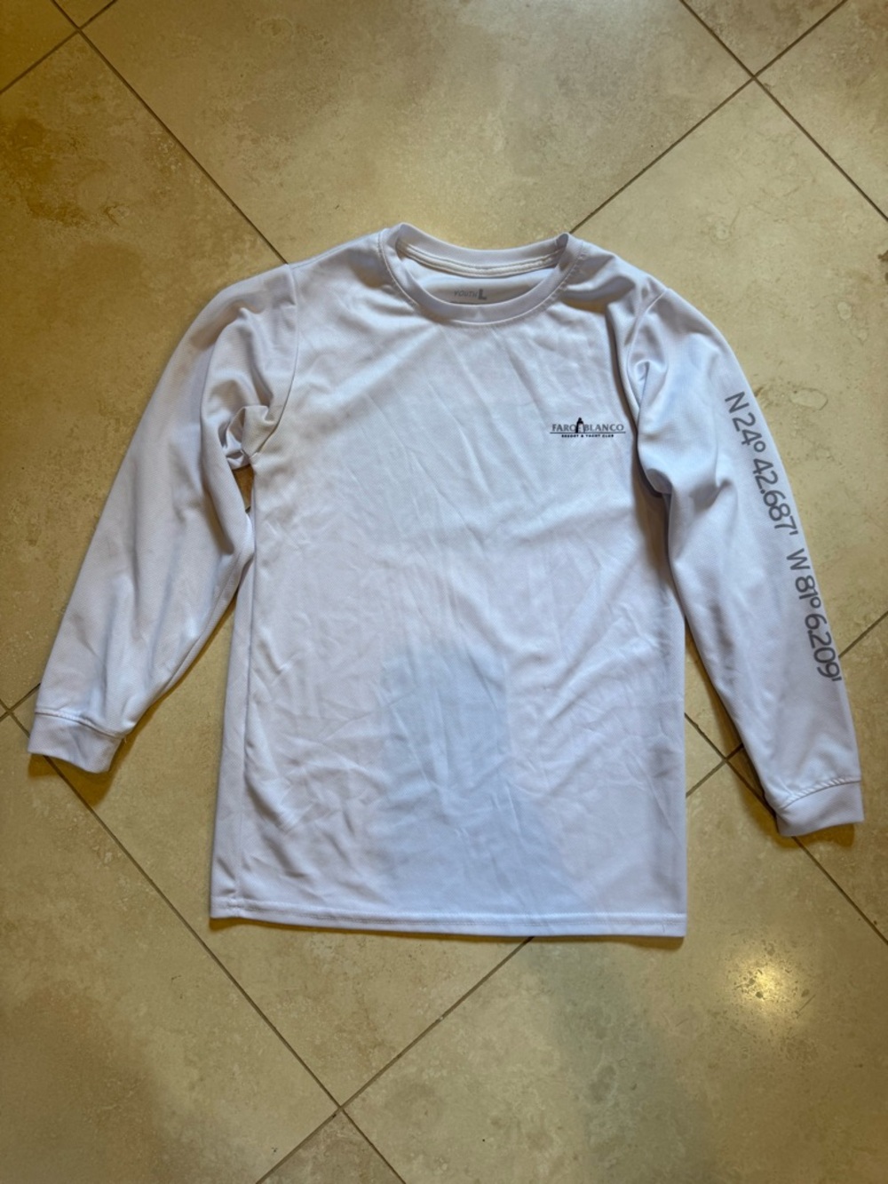 Kids' White Long-Sleeve Graphic Tee